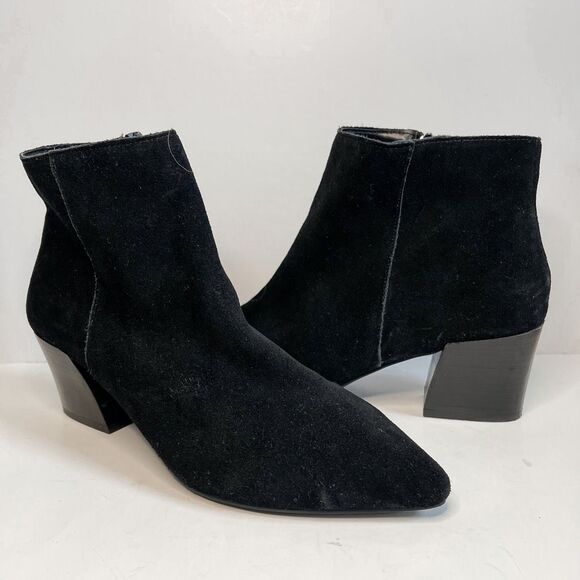 Kensie Leyton Pointed Toe Ankle Suede Booties Size 10 - Picture 1 of 8